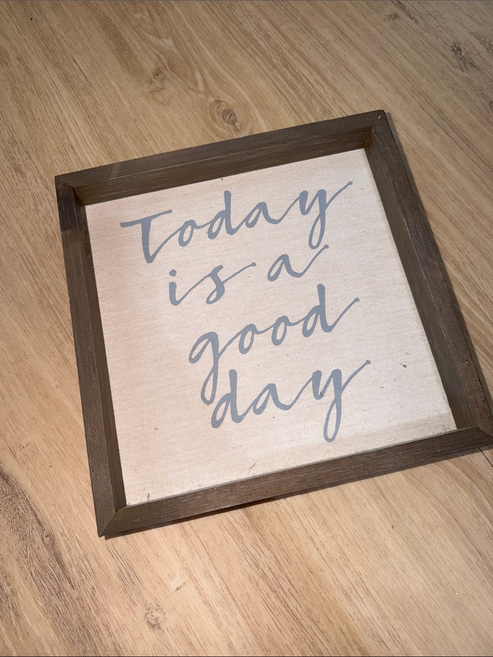 Neutral Gray "Today is a Good Day" Framed Wall Sign from Magnolia Farms